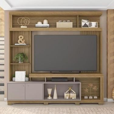 Imagem de Estante Home Para TV 55 Polegadas com 2 Portas Formosa Lamina Mel/Cacao Perfect