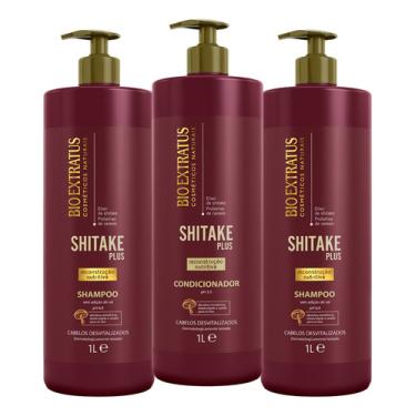 Imagem de Kit Shitake Plus 2x Shampoo + Condicionador 1l Bio Extratus