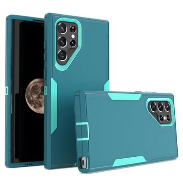 Imagem de GTBDEKI Capa para Galaxy S22 Ultra, capa para Samsung S22 Ultra 5G SM-S908U, suporte magnético para carro, capa protetora de silicone à prova de choque para Samsung Galaxy S22 Ultra 5G azul/verde