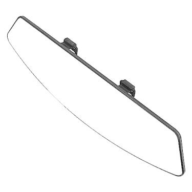 Imagem de Espelho retrovisor de carro, ângulo amplo panorâmico reduz pontos cegos 32 cm HD espelho traseiro interior universal para carros, SUVs, caminhões, veículos, branco