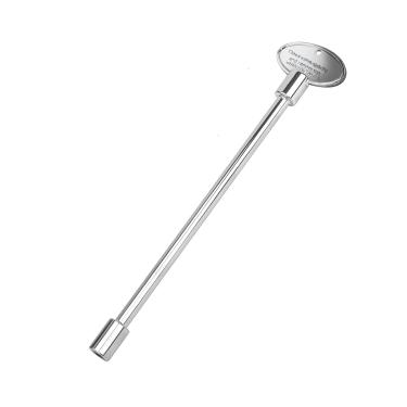 Imagem de MENSI Chave de válvula de controle de gás propano natural para fogueira e lareira, cromada e revestida de latão, serve apenas para haste de 1/10.2 cm, não universal (chave cromada de 20 cm)