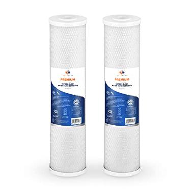Imagem de Aquaboon Substituição do filtro de água de carvão ativado - Cartucho de filtro de água premium para toda a casa - Filtros de água de carbono CTO de 5 mícrons 50,8 x 11,4 cm para toda a casa compatível