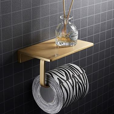 Imagem de Conjunto de acessórios de banheiro montados na parede, todos os acessórios de banheiro de cobre, copo duplo, rolo para celular, secador de cabelo, cesta triangular, escova de banheiro (rolo para