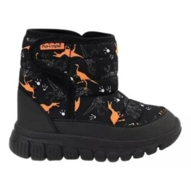 Imagem de Bota Infantil Masculina Novopé Dinossauro Preta - 9900-Masculino