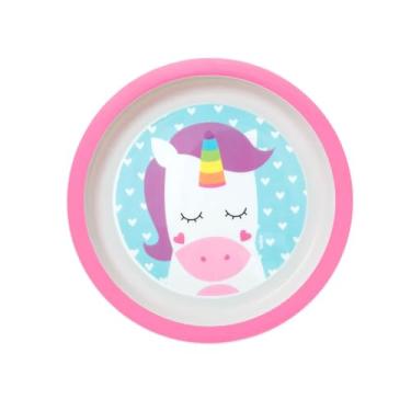 Imagem de Pratinho Infantil Raso Animal Fun e Frutti para Micro-Ondas Buba (Unicórnio)