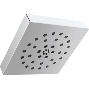 Imagem de Delta Chuveiro de chuva 52484 Universal Showering UltraSoak 7-13/40.6 cm quadrado 1,75 GPM multifuncional com tecnologia Touch Clean e H2Okinetic - Lumicoat cromado