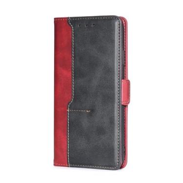 Imagem de Capa de livro para oneplus nord n20 n10 n100 n200 ce 5g 9r 9rt 9 8 8t 7 10t 10 pro 6 5 capa carteira de couro flip phone case, vermelho, para oneplus 9r
