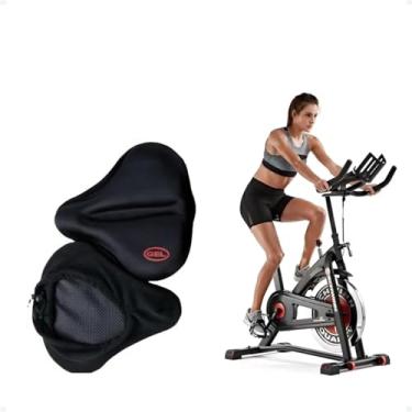 Imagem de Capa de Assento de Bicicleta Acolchoado Extra Largo e Confortável, Gel Anatômico, Ideal para Bike Spinning, Ergométrica, MTB, Ciclismo Indoor, Absorção de Impacto Antiderrapante, acessórios bicicleta