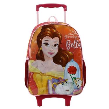 Imagem de Mochila Rodinha Infantil Escolar Menina Princesas Bella E A Fera Disney Xeryus 11531