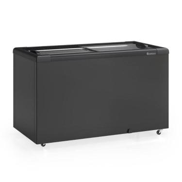 Imagem de Freezer Plano Vidro Reto Deslizante Ghd400lb Gelopar Expositor 395 Litros All Black Gelopar 220v