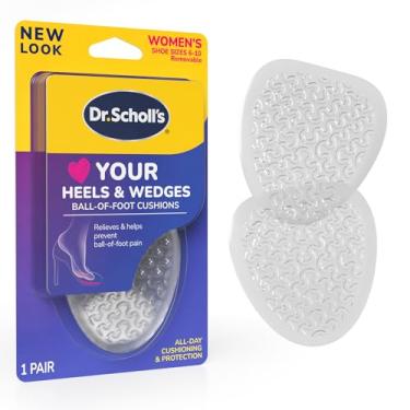 Imagem de Dr. Scholl's Almofadas femininas Love Your Heels & Wedge, 1 par, almofadas metatarsais femininas – Conforto o dia todo para saltos altos – Alivia e previne o desconforto do sapato, sem almofadas