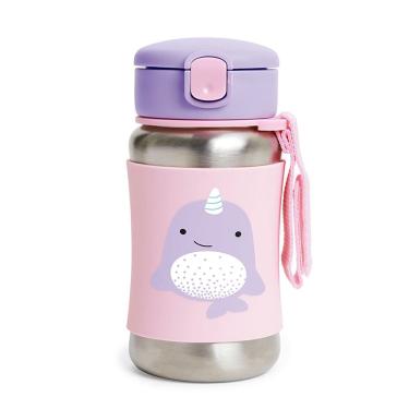 Imagem de Garrafa de Aço Inox Baleia Narval Zoo Skip Hop Divertida e Colorida