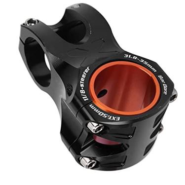 Imagem de VGEBY Haste de bicicleta de montanha, haste de guidão de bicicleta oca de liga de alumínio adequado para acessórios de ciclismo de guidão de 31,8/35 mm (preto)