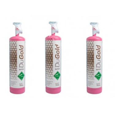 Imagem de Kit 3un Fluido Gás Refrigerante Dugold R410A 750g ONU3163