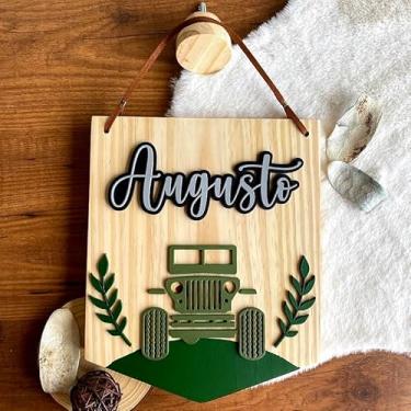 Imagem de Porta Maternidade - Flâmula Carro Safari