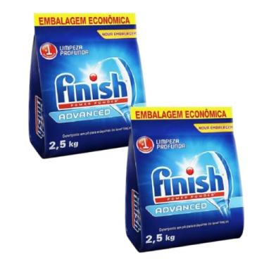 Imagem de Kit 2 Pacotes de Detergente para Lava Louças Finish em Pó 2,5kg (cada)