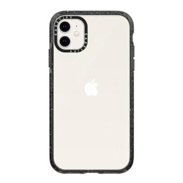 Imagem de Casetify Capa para iPhone 11 fina e absorvente de impacto - preta, transparente, compatível com carregamento sem fio