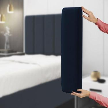 Imagem de Painel Modulado Nashira 140 / Z-007 Sued Azul Marinho - ARADECOR, Azul