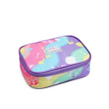 Imagem de Estojo Feminino Box Infantil Juvenil Grande Tie Dye - Denlex