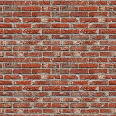 Imagem de Papel De Parede Adesivo Lavável Tijolinho Vermelho Rolo 3m - Leliz Pap