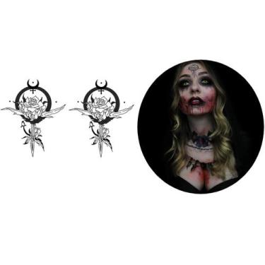 Imagem de Tatuagem temporária kit 2 cosplay Cassandra Dimitrescu 45mm - 3i