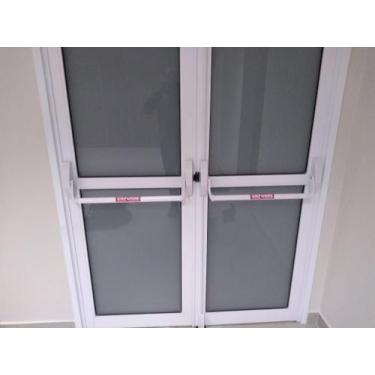 Imagem de Barra anti panico dupla com fechadura - certificada  - MRA, BRANCO