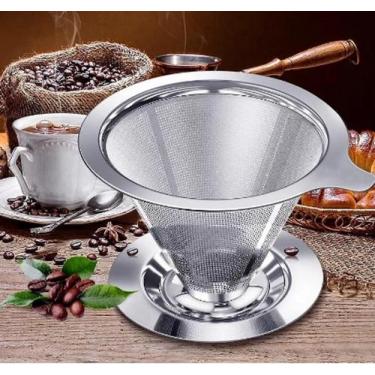 Imagem de Coador Filtro de Café Inox sem necessidade de Papel Reutilizável - fam