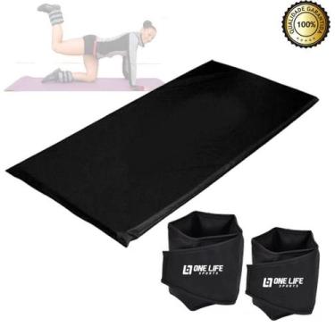 Imagem de Kit Colchonete Espuma + Tornozeleira Caneleira Peso 4 Kg - Infinity