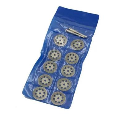 Imagem de Kit 10 Discos Corte Vidros Marmore Acessórios Micro Retifica - SteelTo