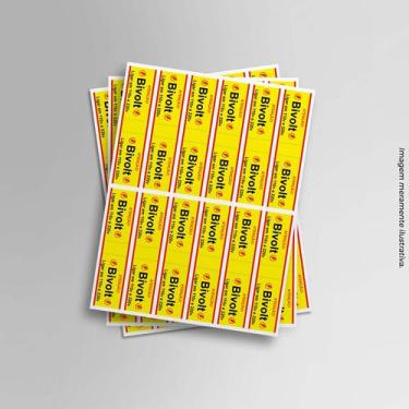 Imagem de Etiquetas Identificação de Fios Voltagens Amarelo Bivolt - PRESENTE-BR
