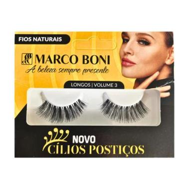 Imagem de Cílios Postiços De Fios Naturais Longos Volume 3 Marco Boni, Preto
