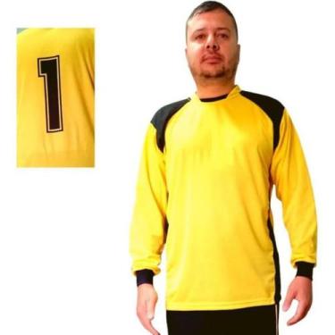 Imagem de Camisa De Goleiro Acolchoada Com Espuma - TRB, Amarelo, Preto, G