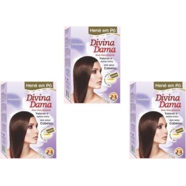 Imagem de HENE EM PO DIVINA DAMA JABORANDI 06x50GR CHOCOLATE, 03-150GR