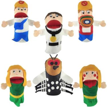Imagem de Fantoche Divertido Combate Ao Mosquito Da Dengue de Mão Tecido Feltro Com 6 Personagens