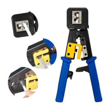Imagem de Alicate de Crimpar Rede Rj45 Rj11 Rj12 6P 8P Conector Vazado - Exbom