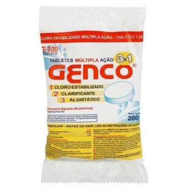 Imagem de Kit 6 Pastilhas Cloro Múltipla Ação 3 Em 1 - Genco 200g