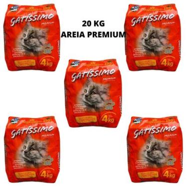 Imagem de Areia Gato Gatissimo Perfumada Premium Pacote 20 Kg - Sanitário Higiên