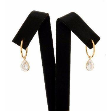 Imagem de Brinco De Argola + Pingente 6mm Em Ouro 18k 750 + Frete - DG Presentes