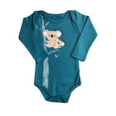 Imagem de Body Manga Longa Menino Kiko E Kika Bory Masculino Bori Bebê Cinza Azu