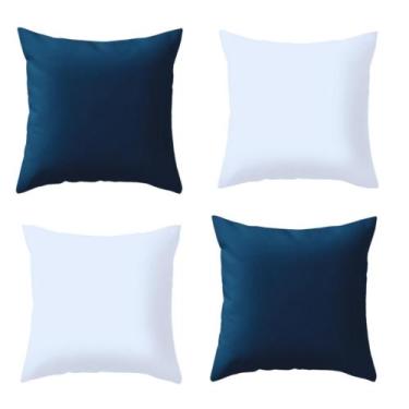 Imagem de Kit 4 Capas Lisas Varias Cores Para Sala Sofá Decoração - Gabi Flor, A