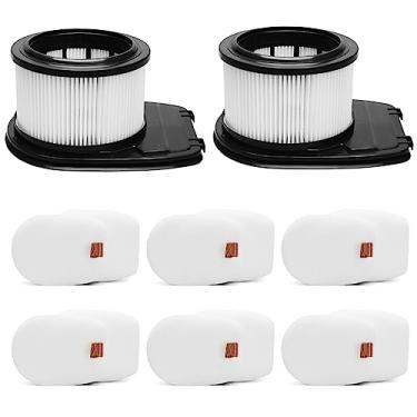 Imagem de IZ662H Filtro para aspirador de pó leve sem fio Shark IZ662H IZ640H IZ682H Vertex Pro, peça XHFIZ500 e XFFKIZ600, pacote com 2 filtros HEPA pacote com 6 kits de filtro de espuma e feltro