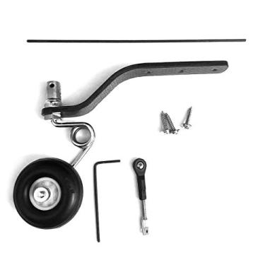Imagem de Carbon Fiber Tail Wheel Landing Gear PU 1.25' Wheel Set for 26cc Gas RC Airplane