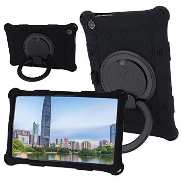 Imagem de AKNICI Capa de silicone para tablet ALLDOCUBE iPlay 50/ALLDOCUBE iPlay 50 Pro/ALLDOCUBE iPlay 50 Pro Max de 10,4 polegadas, capa protetora com suporte giratório de 360°, preta