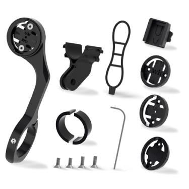 Imagem de Suporte de computador de bicicleta para Garmin - Suporte frontal para Wahoo Elemnt Bolt Roam Mini, suporte estendido para Bryton Cateye GoPro e lanterna - Guiador de bicicleta 24,5 mm 31,8 mm