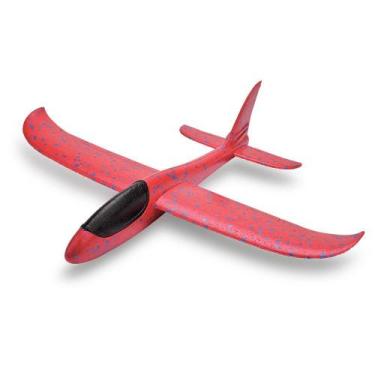 Imagem de Avião Planador de Brinquedo Vôo Leve Vermelho 51cm DM Toys
