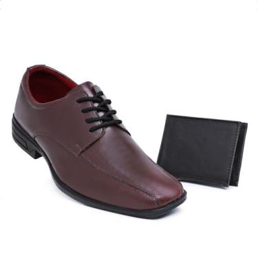 Imagem de Sapato Social Masculino De Amarrar Vegas Store, Marrom, 41