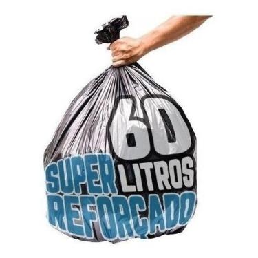 Imagem de Saco De Lixo 60 Litros 100Un Preto Super Reforçado - HIGIPACK