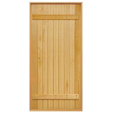 Imagem de Porta Pivotante Mexicana Com Trava Externa de Madeira Maciça Reto de C