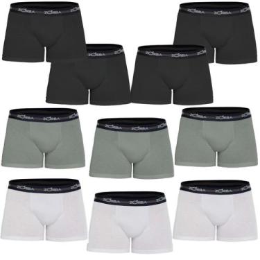 Imagem de Kit 10 Cuecas Boxer Box Zorba Max 702 Laterais Largas 100% Algodão, Pr