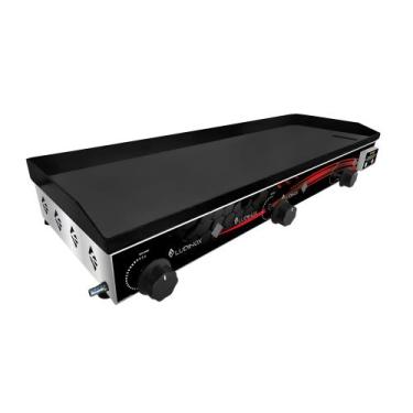 Imagem de Chapa Para Lanches Grill Espetinho 90x30cm 3 Queimadores Premium - LUD